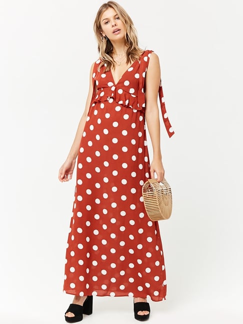 Forever 21 white polka dot dress best sale