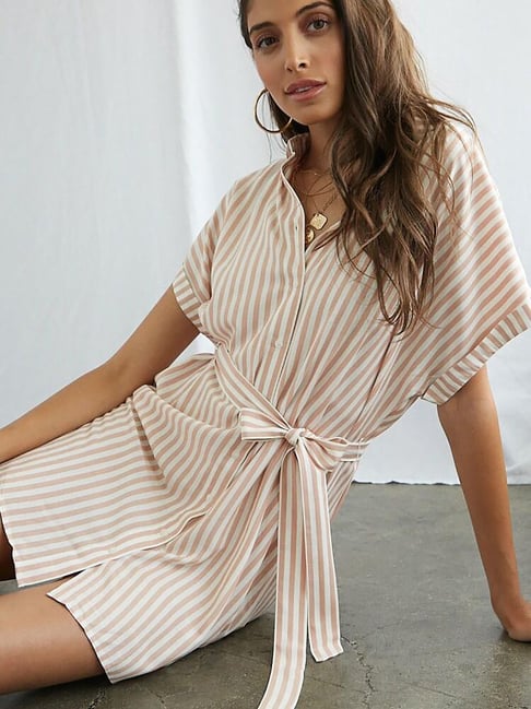 Forever 21 striped wrap dress best sale