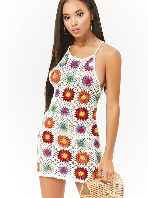 Coming In First Crochet Mini Dress - Lisa Maree