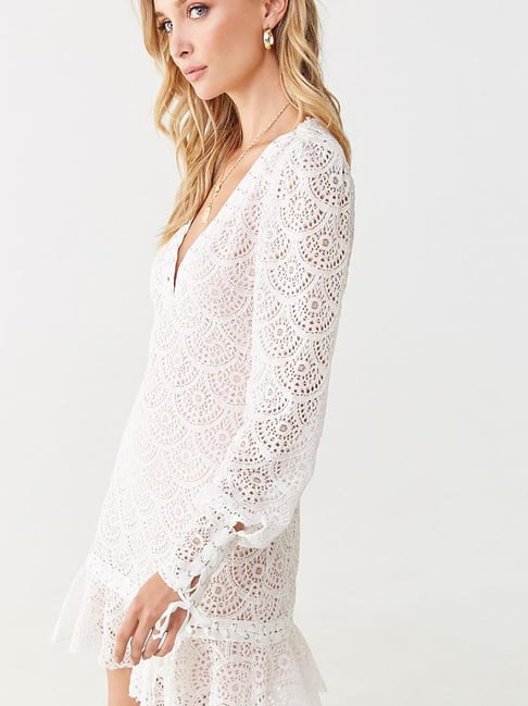Buy Forever 21 Ivory & Nude Lace Dress for Women Online @ Tata CLiQ