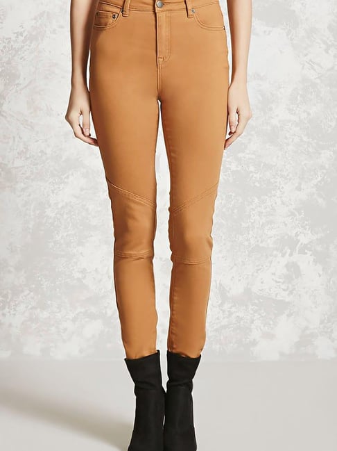 Forever 21 Camel Skinny Fit Jeans