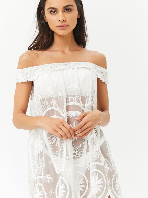 cream lace dress forever 21 Floral Lace Cutout Maxi Dress