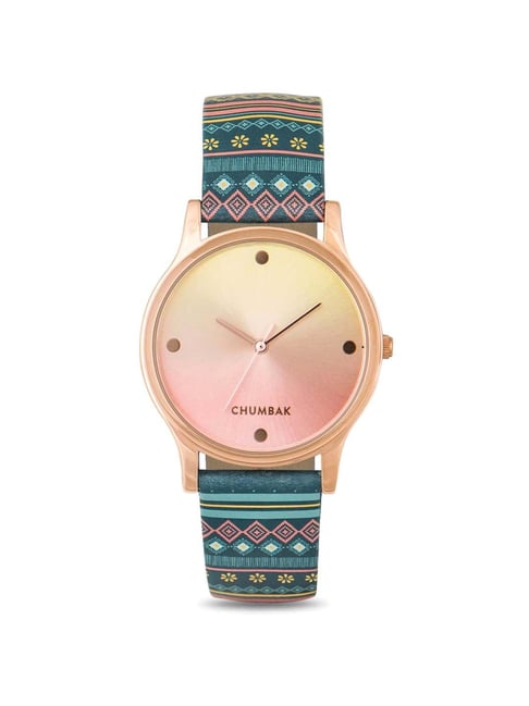 Chumbak QB2 Ombre Aztec Analog Watch for Women