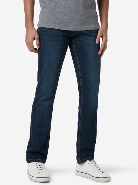 Buy WES Casuals Dark Blue Slim Fit Jeans from Westside