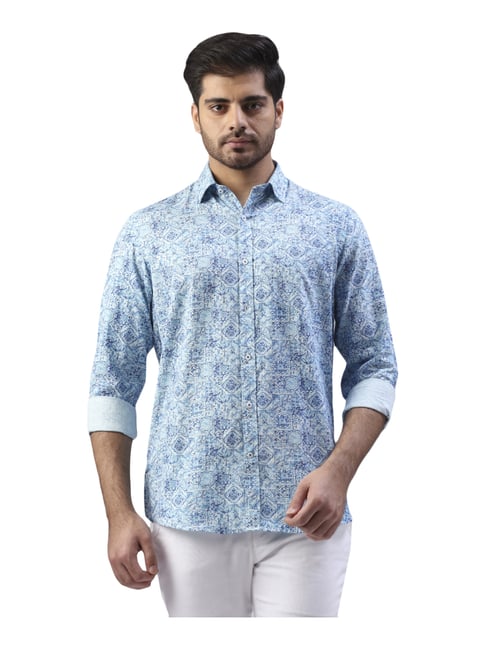 Raymond The Story Re-Spun Blue Shirt 