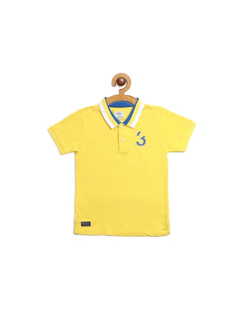 Pepe Jeans Kids Yellow Solid Polo T-Shirt