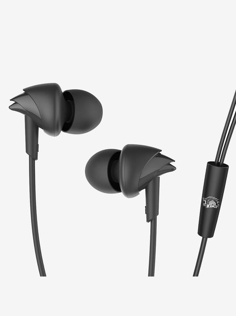 boAt BassHeads 100 T CSK Edition Wired Earphones with Super Extra Bass and Mic (Black)