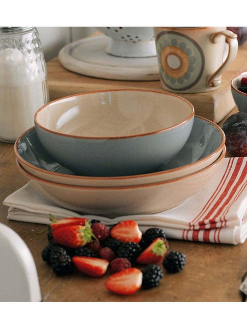 Buy DENBY Blue Off White Pasta Bowl (1050 ml) Set of at Best