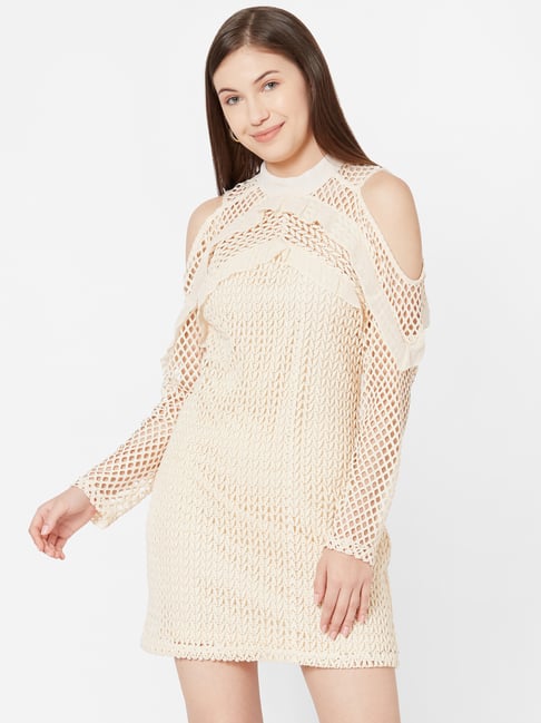 bebe cream dress