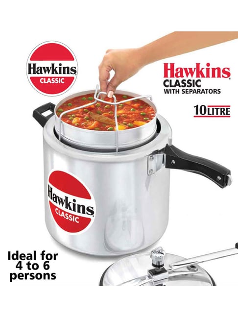 Buy Hawkins Classic Silver Pressure Cooker (10 L) Set of at