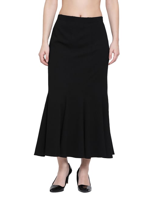Buy Office You Black Midi Skirt for Women Online Tata CLiQ