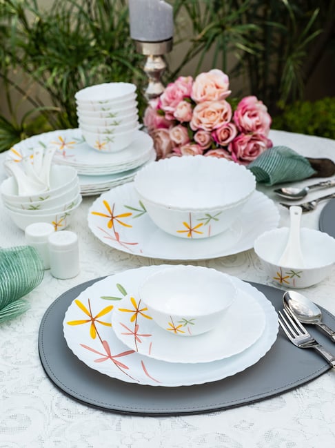 Buy LaOpala Autumn Flower Opalware 20 Piece Dinner Set at Best