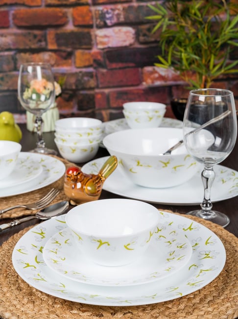 Buy LaOpala White Passion Ivory Opalware 33 Piece Dinner Set at