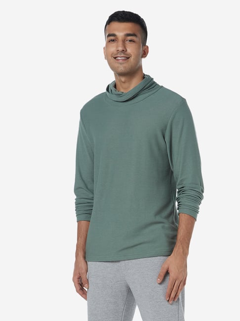 ETA by Westside Green Turtleneck Slim Fit T-Shirt
