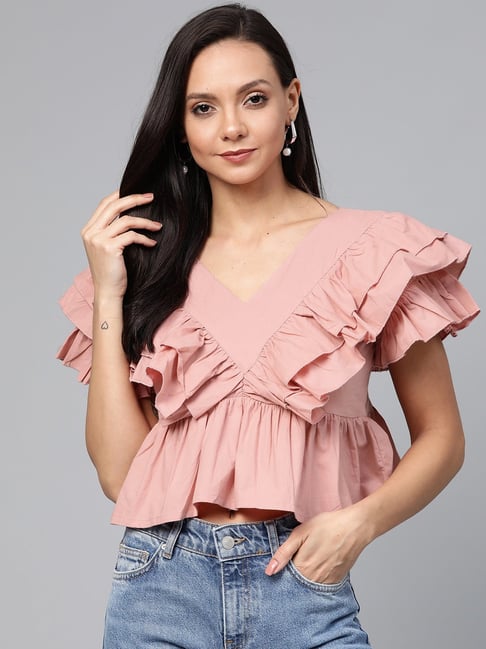 Melon by PlusS Pink Regular Fit Top