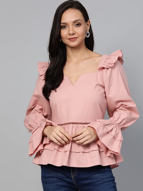 Melon by PlusS Pink Regular Fit Top Price in India