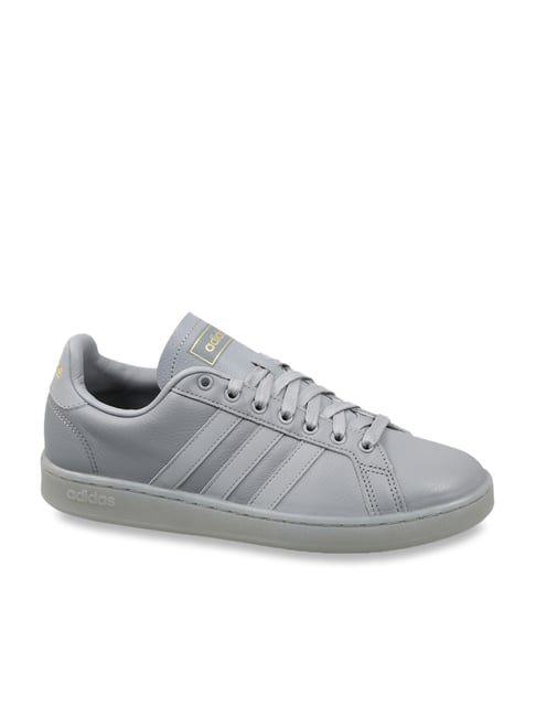 adidas men's grand court sneaker grey
