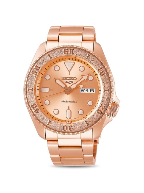 Seiko Analog Rose Gold Dial Men's Watch-SRPE72K1