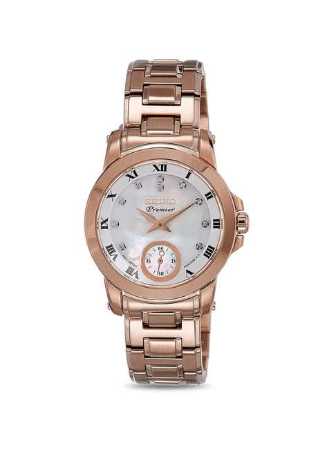 Seiko Premier Analog Mother of Pearl Dial Women's Watch - SRKZ58P1