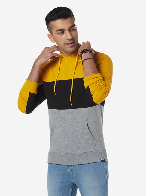 Buy Nuon by Westside Multicolour Slim Fit Hooded Sweatshirt for Men ...