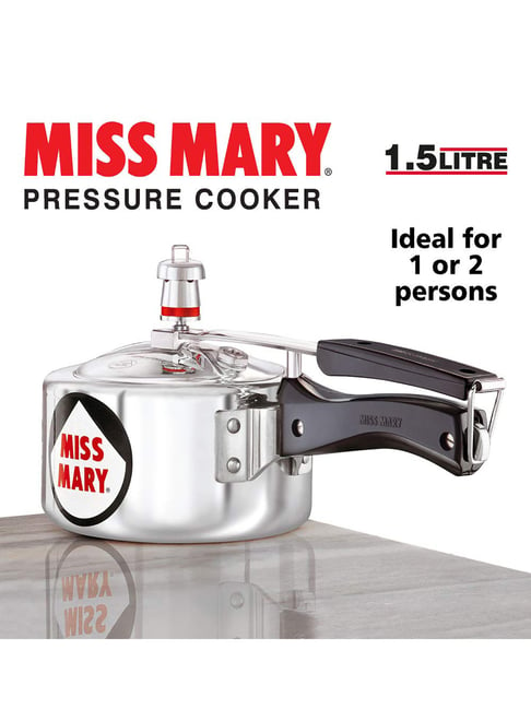 Buy Miss Mary Silver Aluminium 1.5 L Pressure Cooker Set of 1 at