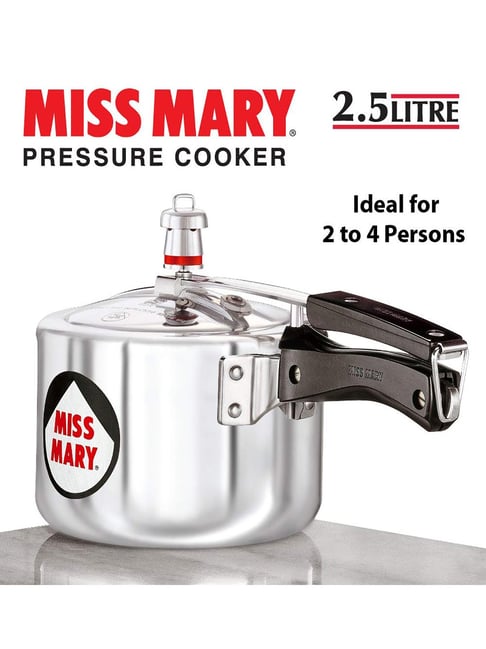 Buy Miss Mary Silver Aluminium 2.5 L Pressure Cooker Set of 1 at