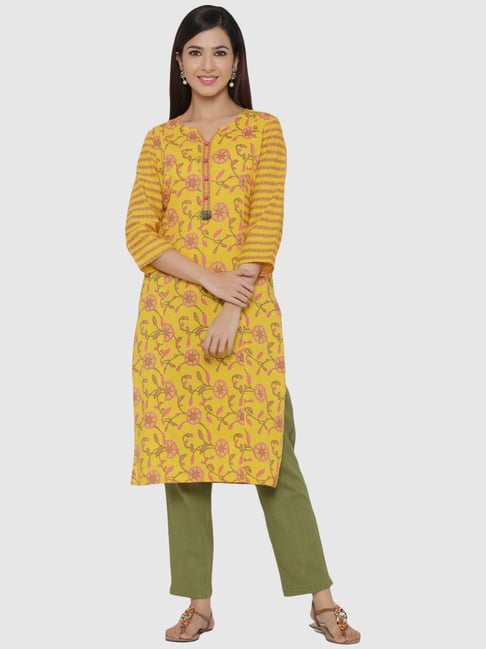 Buy Sawan Lehariya Straight Kurti With Pant & Dupatta for Women Online @  Tata CLiQ Luxury