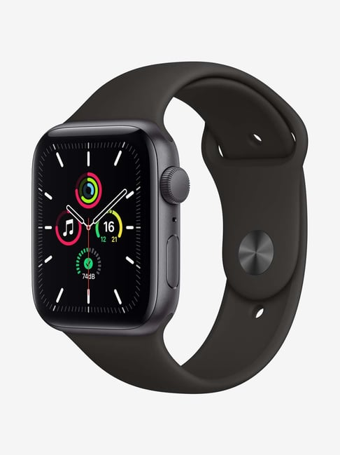 New Apple Watch SE (GPS, 44mm) - Space Grey Aluminium Case with Black Sport Band