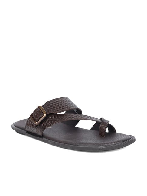 Hush Puppies by Bata Men's Brown Cross Strap Sandals