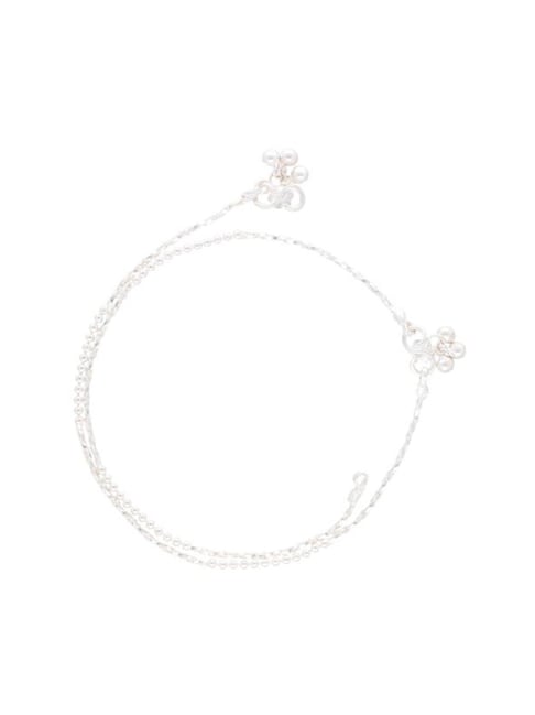 Sri Jagdamba Pearls Naomi 0.8 Silver Anklets-picture-15