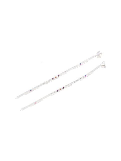 Sri Jagdamba Pearls Advaita 0.8 Silver Anklets-picture-31