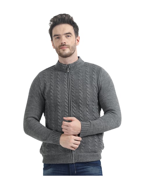 Buy Monte Carlo Grey Regular Fit Full Sleeves Sweater for Men Online Tata CLiQ