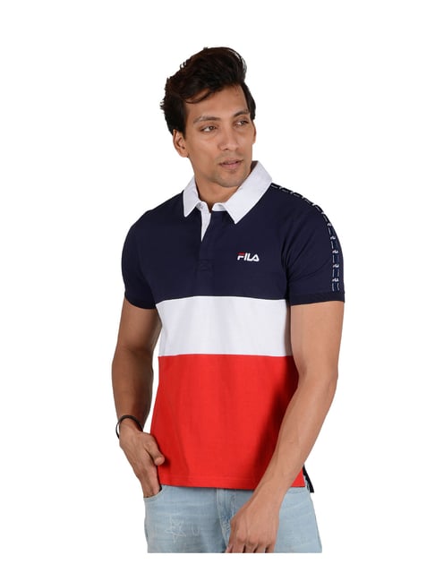 Fila Multicolor Colour Block Polo T Shirt