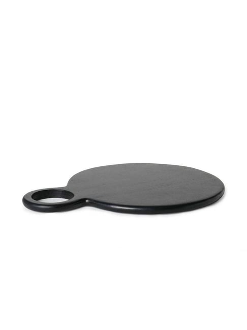 ellementry Midnight Black Mango Wood Round Cheese Board - Set of 1