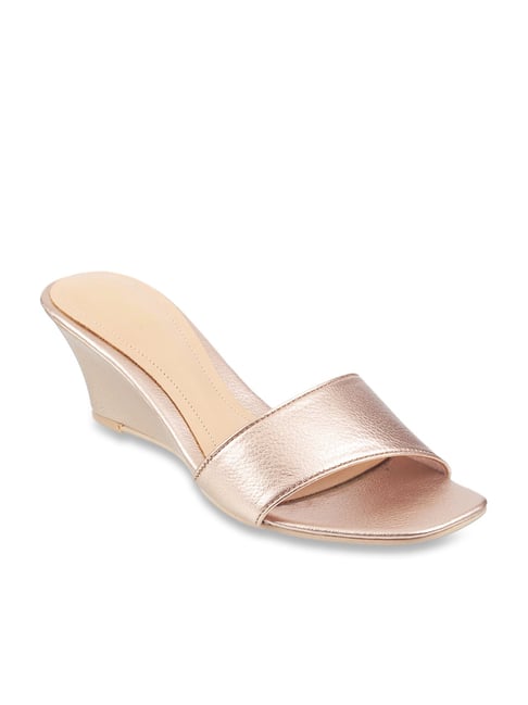 Catwalk Women's Rose Gold Casual Wedges