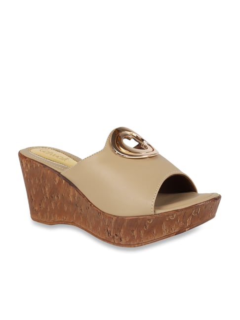 Catwalk Women's Beige Casual Wedges