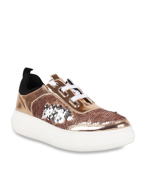 Catwalk Women's Rose Gold Casual Sneakers