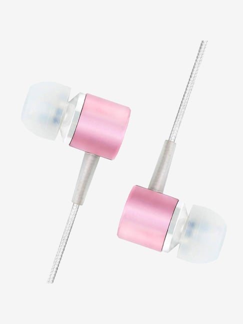 Crossloop Daily Fashion Wired Earphone With Mic (CSLE103, White/Pink)