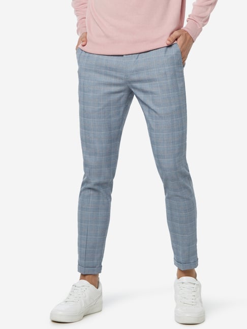 Buy online Crimsoune Club Mens Brown Houndstooth Checked Trousers from  Bottom Wear for Men by Crimsoune Club for ₹1049 at 50% off | 2024  Limeroad.com