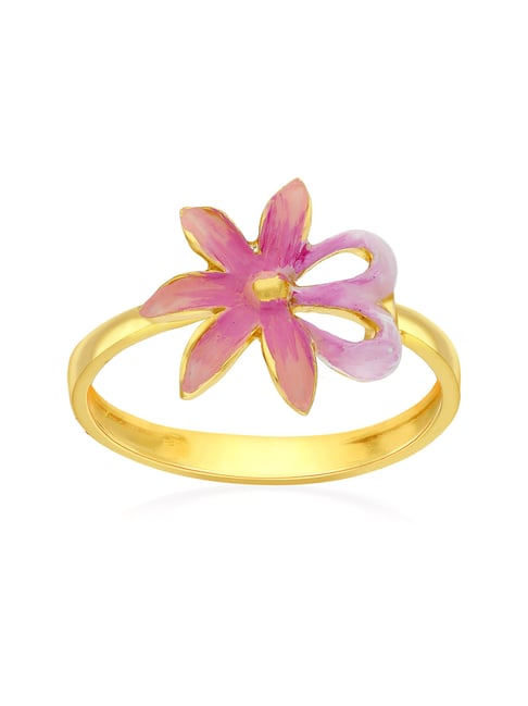 Buy Malabar Gold and Diamonds 22k Gold Floral Ring for Women Online At ...