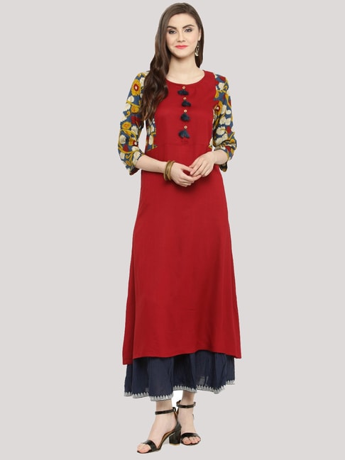 Buy Cotton Printed Kalamkari Dress for Women Online at Fabindia | 10711558