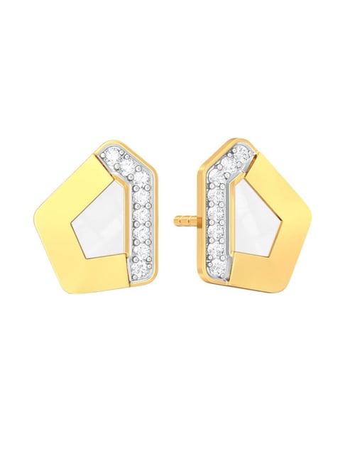 Melorra 18k Gold & Diamond Colour Me Light Earrings for Women