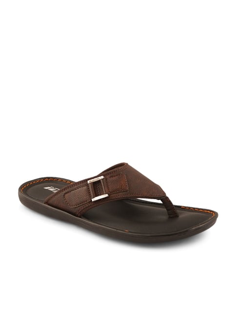 ID Men's Brown Thong Sandals