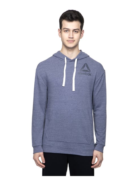 Buy Reebok Blue Hooded Sweatshirt for Mens Online Tata CLiQ