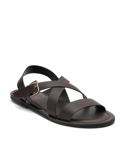 Leather strap sandals discount mens