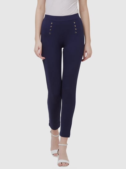 Buy 109 F Navy Mid Rise Jeggings for Women Online Tata CLiQ