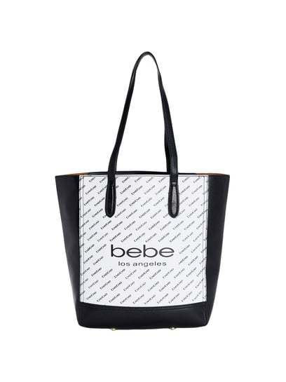 Buy Bebe White Black Printed Medium Tote Handbag Online At Best Prices Tata Cliq