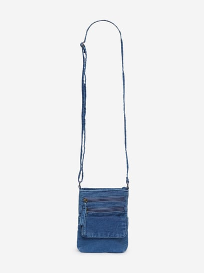 Buy Linen Bloom Blue Denim Bag for Women Online @ Tata CLiQ Luxury