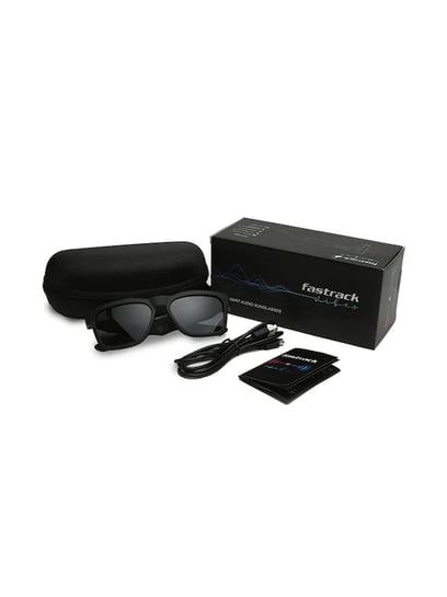 Buy Fastrack Unisex-Adult Square Sunglasses Black Frame Clear Lens at  Amazon.in