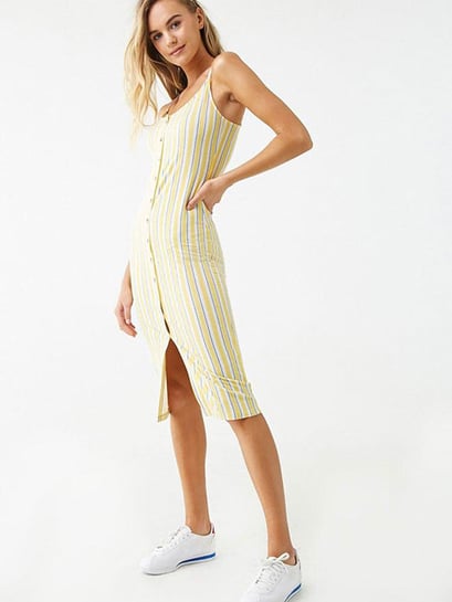 Forever 21 yellow sales striped dress